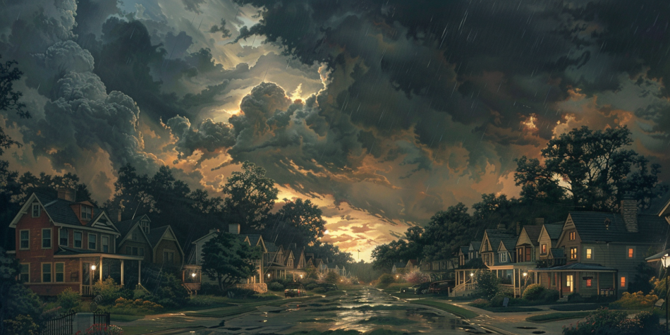 Suburb Under Dark Apocalyptic Sky | Seductive Power of Apocalyptic Ideas in Religions | Public Square Magazine | Chad Daybell Verdict | Eric Smith & Chad Daybell | Chad Daybell Psychology